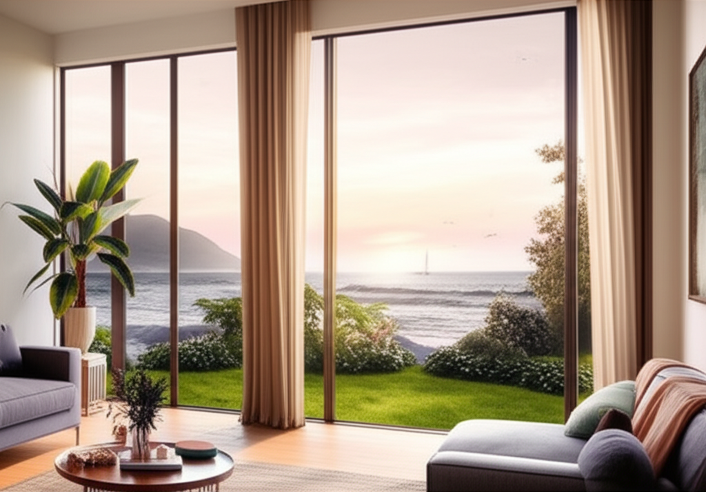 Double glazing windows in a modern home