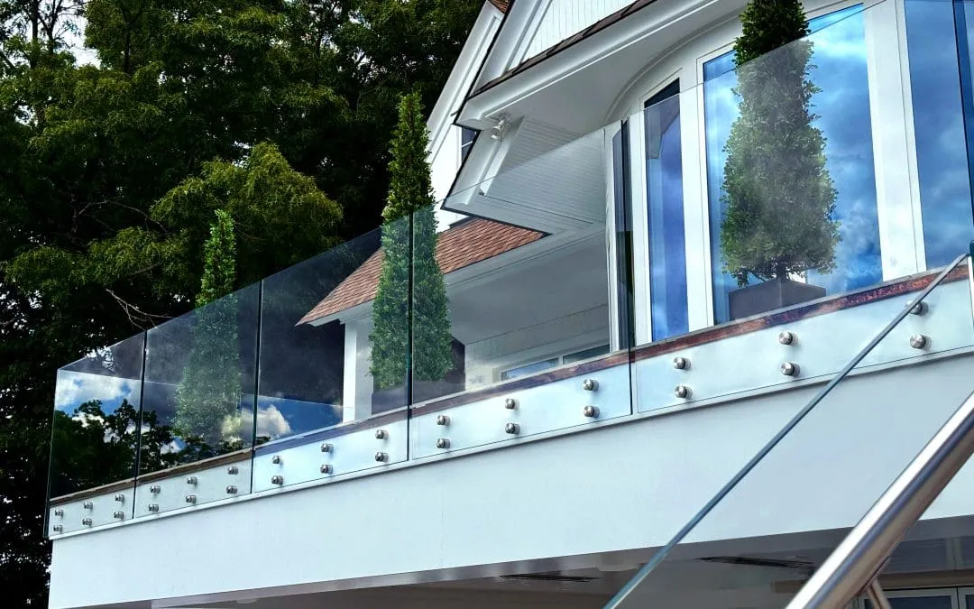 Glass railings enhancing property views and value