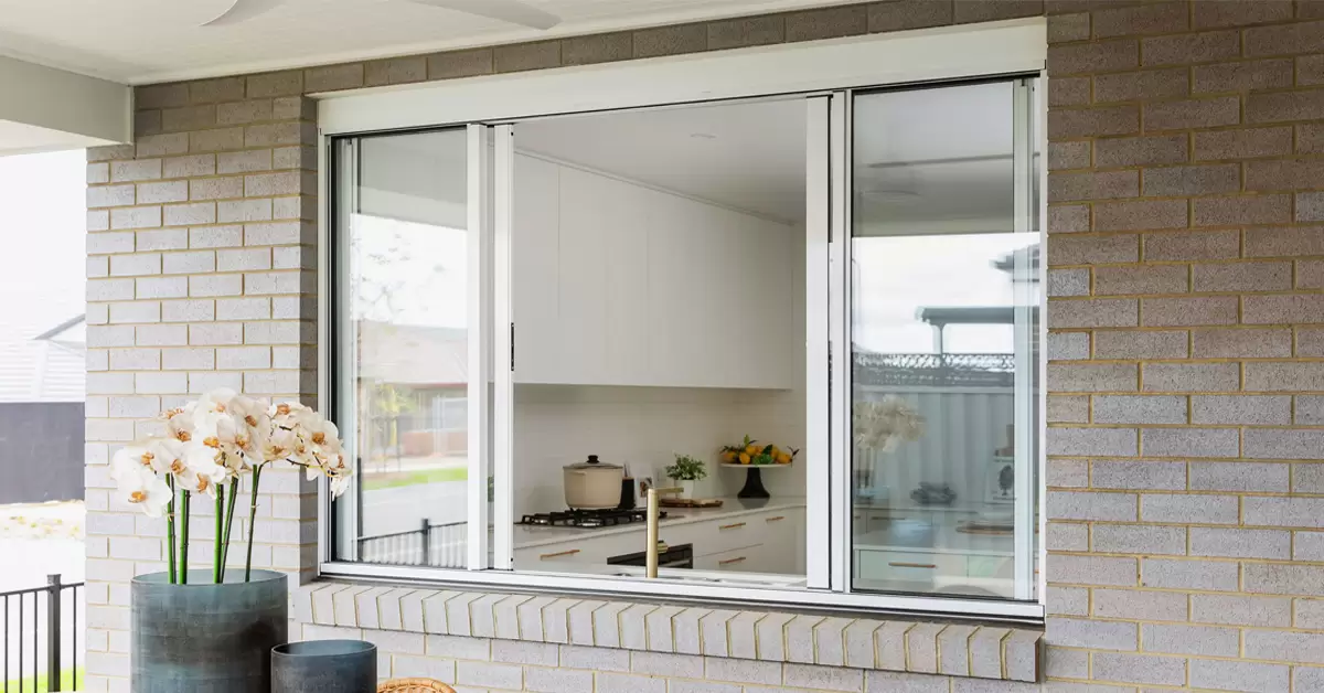 Modern building with sleek aluminum window designs
